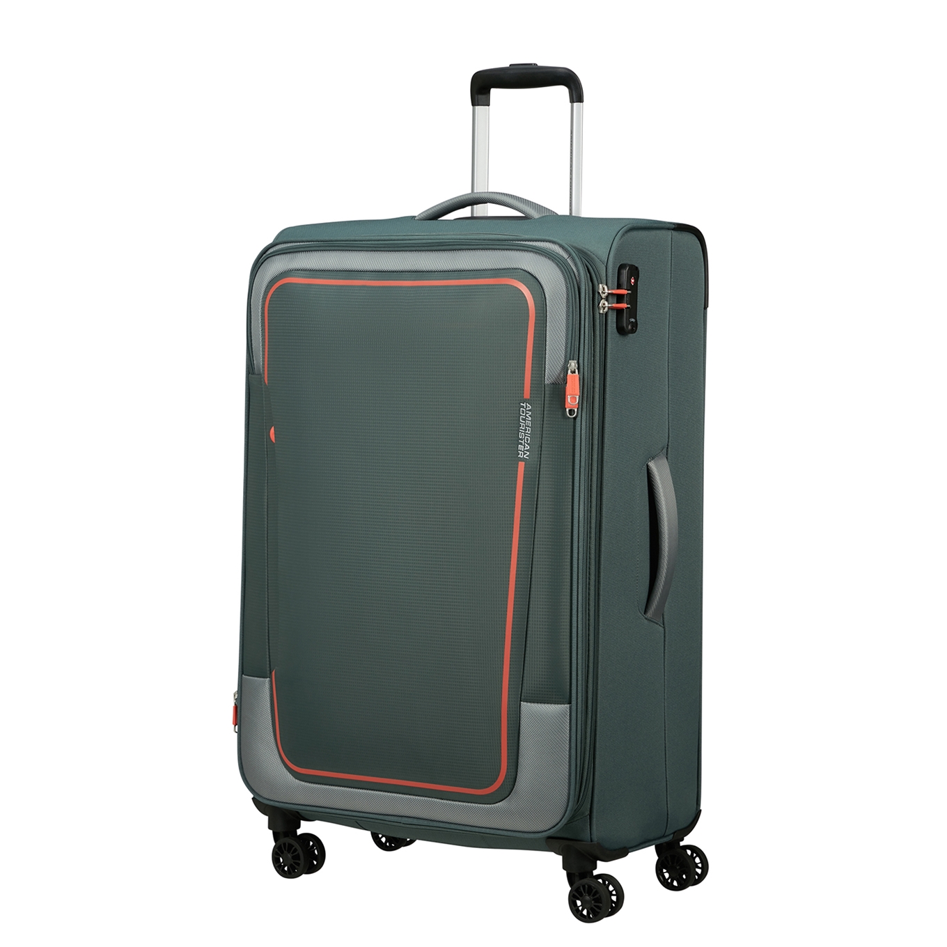 American Tourister Pulsonic Spinner Exp Dark Forest Zachte Koffer