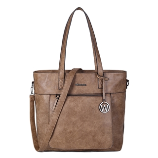 Wimona Evelina Schoudertas taupe Travelbags.be