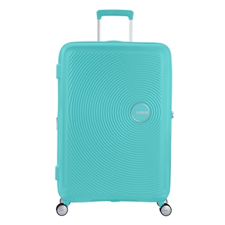 Travelbags American Tourister Soundbox Spinner 77 Expandable poolside blue aanbieding