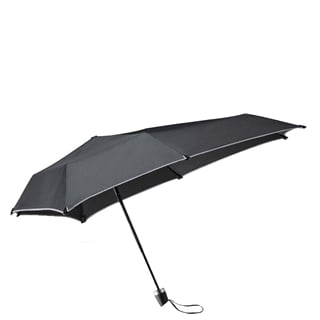 Senz Manual Opvouwbare Stormparaplu black reflective