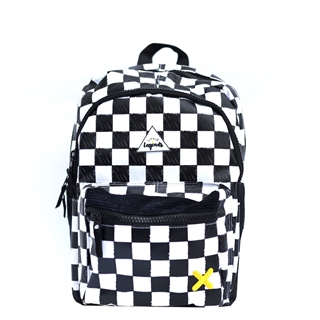Little Legends Checkerboard Backpack L zwart/wit