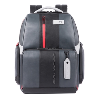 Piquadro Urban Fast-check PC Backpack with iPad Compartment grey-black