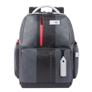 Piquadro Urban PC and iPad Backpack with Anti theft cable grey black