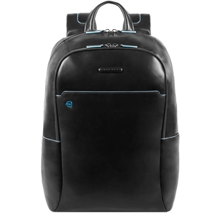 Piquadro Blue Square Computer Backpack with iPad Compartment black