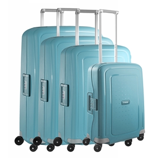 Travelbags Samsonite S'Cure 4-Delige Kofferset 55/69/75/81 aqua blue aanbieding