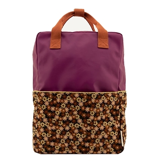 Sticky Lemon Golden Backpack Large purple tales flower field pink