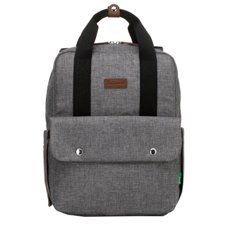 solo Complex bladerdeeg Babymel Georgi ECO Convertible Backpack grey | Travelbags.nl