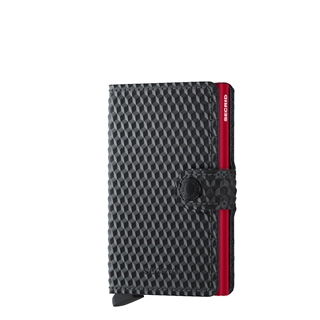 Secrid Miniwallet Portemonnee Cubic black & red