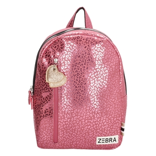 Zebra Trends Girls Rugzak M Metallic Leopard pink
