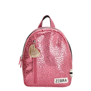 Zebra Trends Girls Rugzak S Metallic Leopard pink