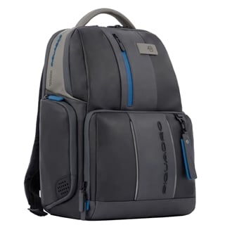 Piquadro Urban Leather I-Tech Backpack black/grey