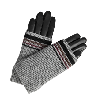 Markberg Helly Glove Lurex 8.5 black w/grey