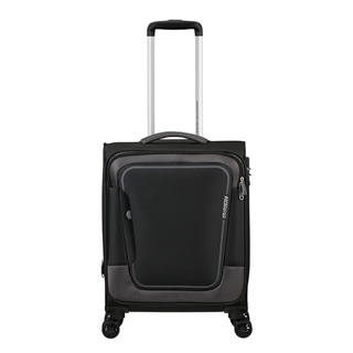 American Tourister Pulsonic Spinner 55 EXP asphalt black