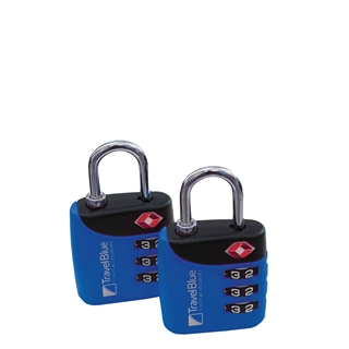 TravelBlue 2x TSA Lock Set blue