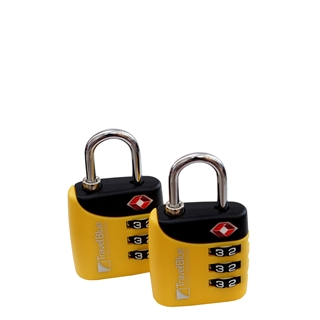 TravelBlue 2x TSA Lock Set yellow