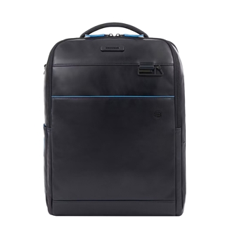 Piquadro Blue Square Computer Backpack Plain With iPad Pro blue