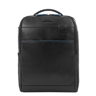 Piquadro Blue Square Computer Backpack Plain With iPad Pro black