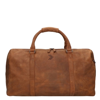 Travelbags The Base Leather Weekender cognac