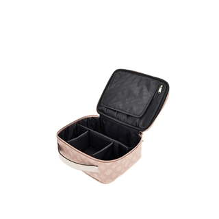 Guess Wilder Cosmetic Organizer Case light rose logo | Travelbags.be