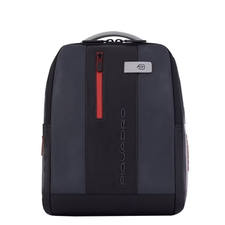 Piquadro Urban Leather Computer Backpack 14" grey/black