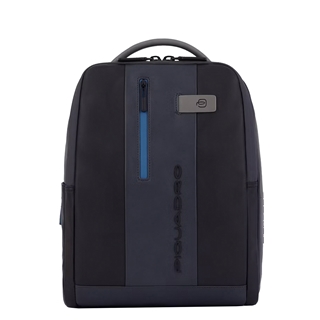 Piquadro Urban Leather Computer Backpack 14" black/grey