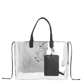 Tommy Hilfiger Iconic Tommy Tote Mo metallic silver