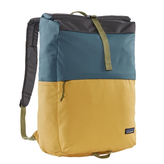Patagonia Fieldsmith Roll Top Pack patchwork: surfboard yellow w/abalone blue