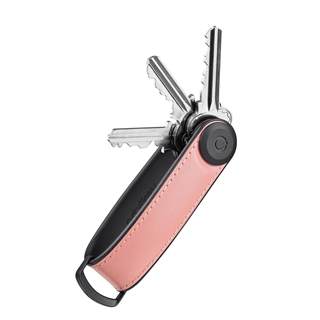 Orbitkey Hybrid Leather Key Organiser pastel pink