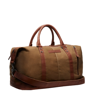The Chesterfield Brand Miara Washed Canvas Travelbag olive green