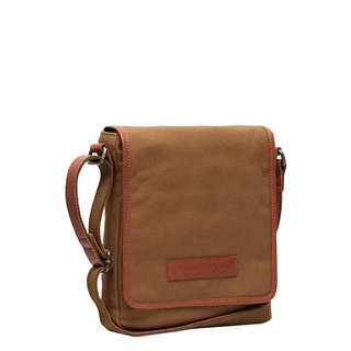 The Chesterfield Brand Lismore Washed Canvas Shoulderbag olive green