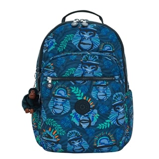 Kipling Seoul Lap blue monkey fun