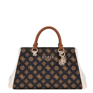 Guess Evelune Girlfriend Satchel mocha logo multi