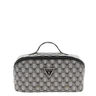 Guess G Wave Lrg Cosmetic Travel Bag black logo