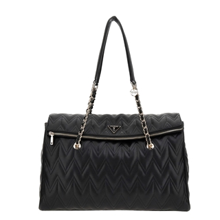 Guess Eda Large Flap Travel Tote black