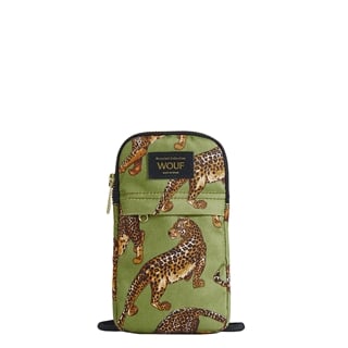 Wouf Olive Leopard Crossbody Phone Bag multi