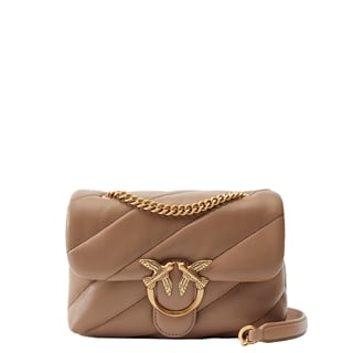 Pinko Love Puff Mini Cl ginger biscuit-antique gold