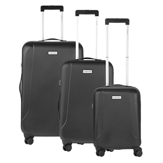 Travelbags CarryOn Skyhopper Trolleyset 3pcs TSA black aanbieding