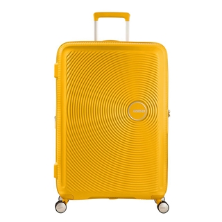 American Tourister Soundbox Spinner 77 Expandable golden yellow
