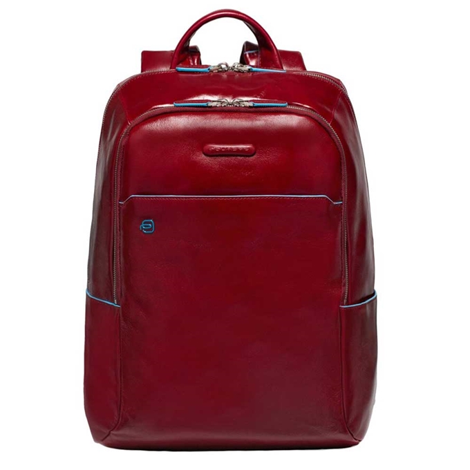 een het internet voorkomen Piquadro Blue Square Backpack mahogany | Travelbags.nl