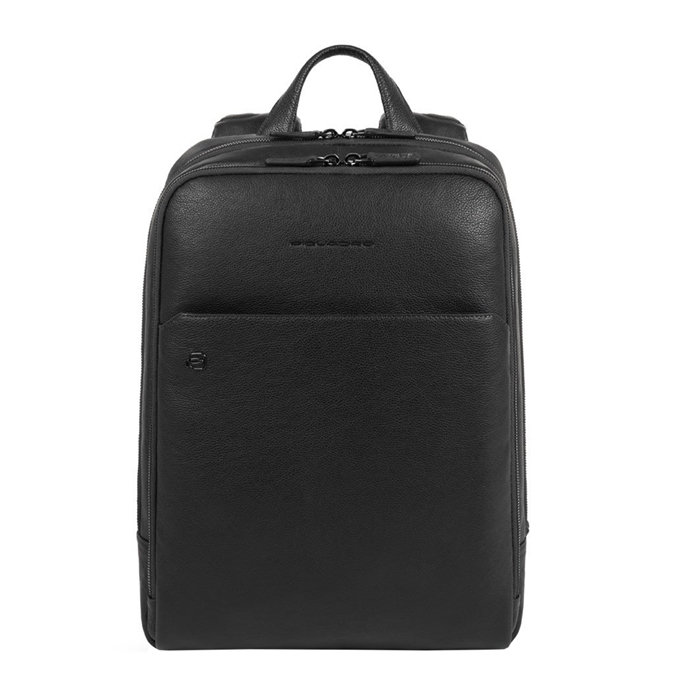Piquadro Black Square Computer Backpack with iPad Compartment black - 1