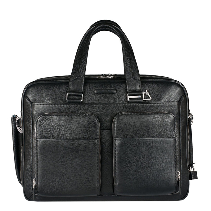 Piquadro Modus Expandable Computer Briefcase with iPad Compartment black - 1