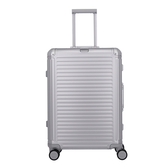 schuif vingerafdruk Kneden Travelite Next Aluminium 4 Wiel Trolley M silver | Travelbags.nl