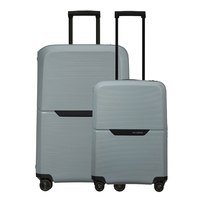 Perth naar voren gebracht bedrijf Samsonite Magnum Eco Spinner 55 + 75 Set ice blue | Travelbags.nl