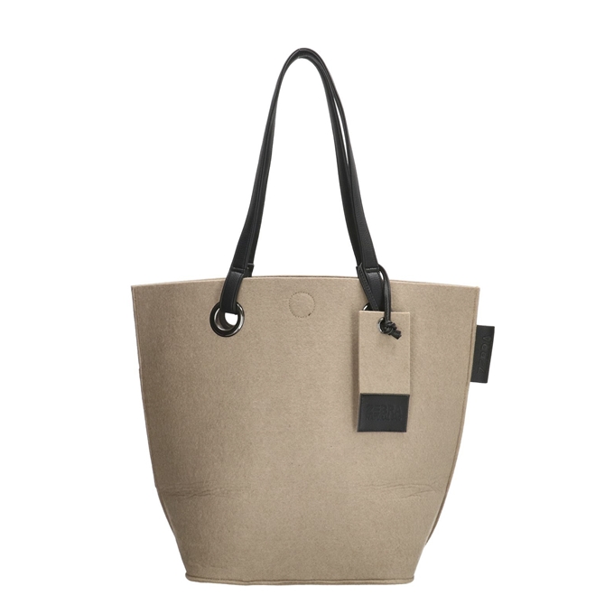 Zebra Trends Natural Bags Shopper Vilt beige - 1