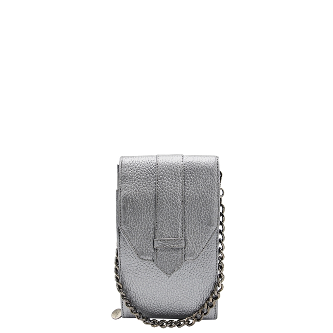 Mosz Phone Bag Large Grain dark grey metallic - 1