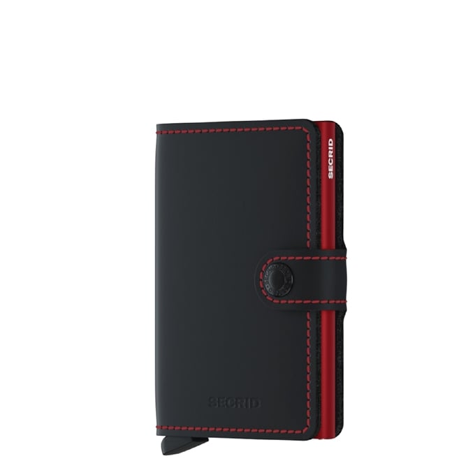Secrid Miniwallet Wallet matte black & red - 1