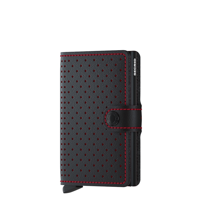 Secrid Miniwallet Portemonnee Perforated black & red - 1
