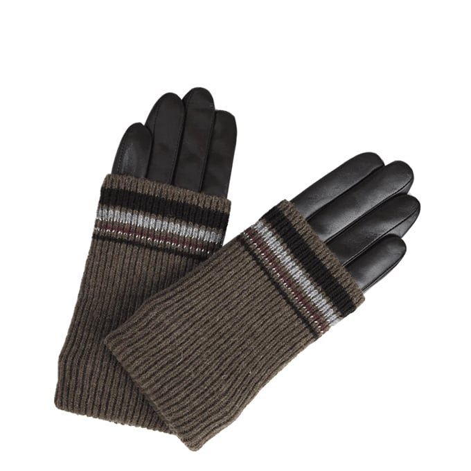Markberg Helly Glove Lurex7.5 black w/dk brown - 1