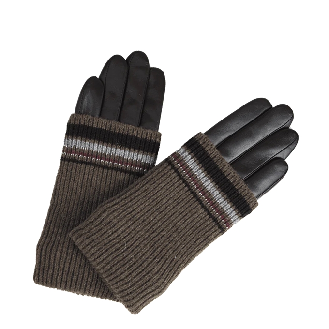 Markberg Helly Glove Lurex 8 black w/dk brown - 1