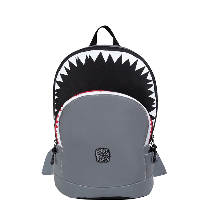 Pick & Pack Shark Shape Backpack M visible grey - 1
